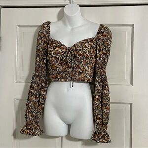 Bardot Clarissa Floral Crop‎ Top NEW